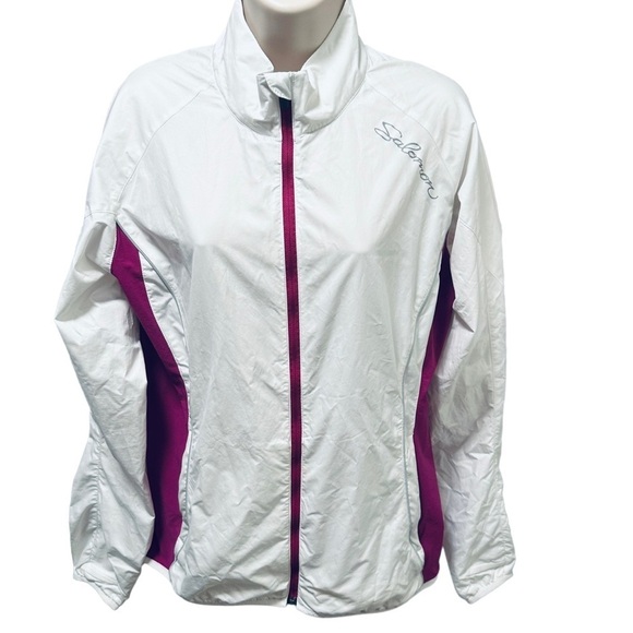 Salomon Jackets & Blazers - SALOMON Women's Lightweight Jacket Windbreaker Outdoor Running Pink Sz XL 8890